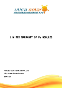 UlicaSolarWarrantyTerms